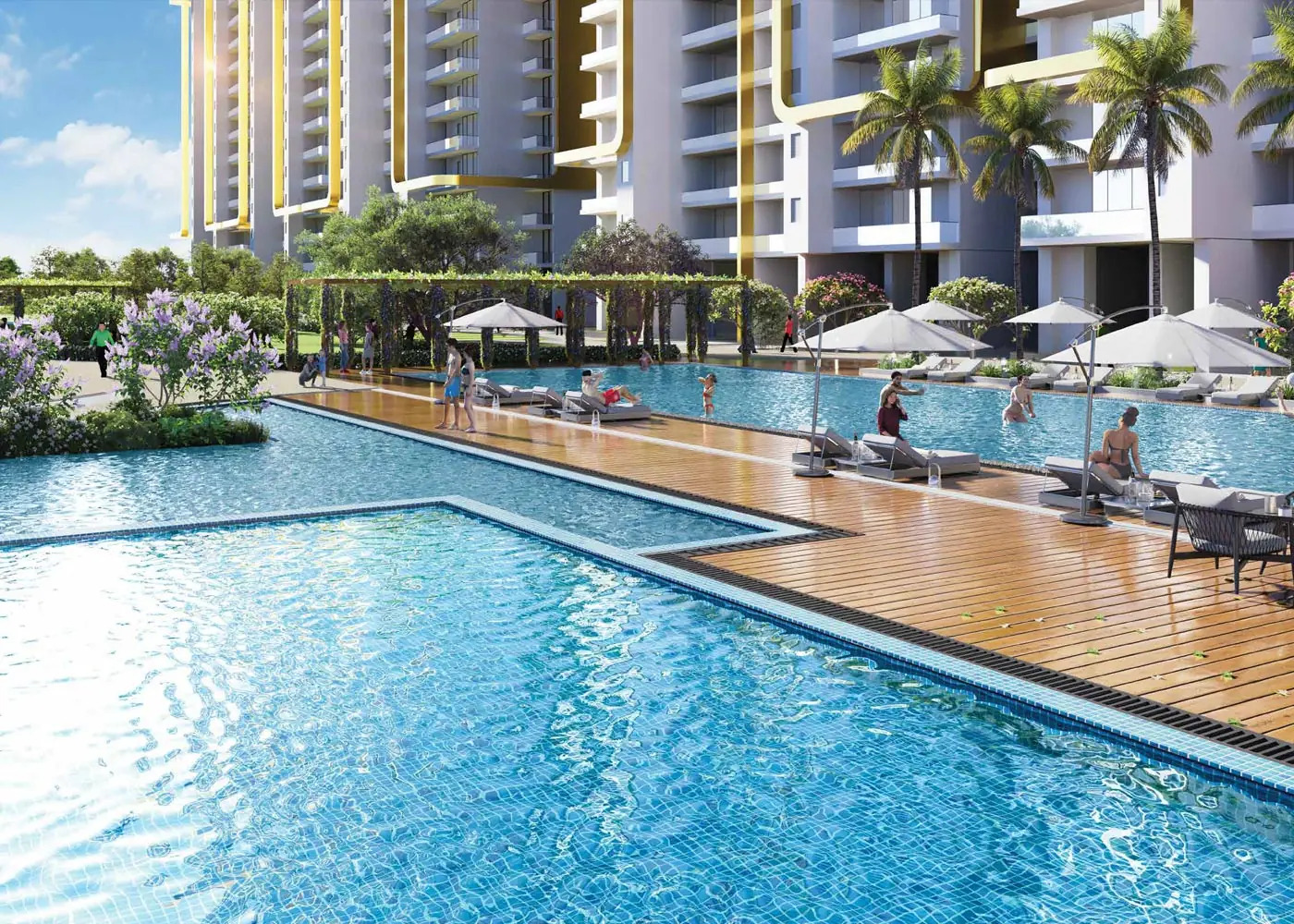 Supplied poolside leisure artist’s impression